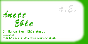 anett eble business card